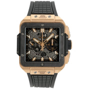 Hublot Square Big Bang Skeleton Dial 18k Rose Gold 42mm Automatic 821.OM.0180.RX