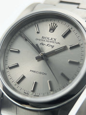 Rolex Air King Stainless Steel Silver Dial 34mm Automatic Men’s Watch 14000M