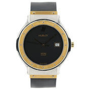 Hublot Classic MDM Black Dial Gold & Steel 36mm Quartz Men's Watch 1521.2