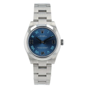 Rolex OP Blue Roman Blue Dial Stainless Steel 31mm Automatic Ladies Watch 177200