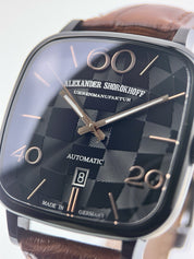 Alexander Shorokhoff Kandy Steel Black Dial 41mm Automatic Mens Watch AS.KD02-4G