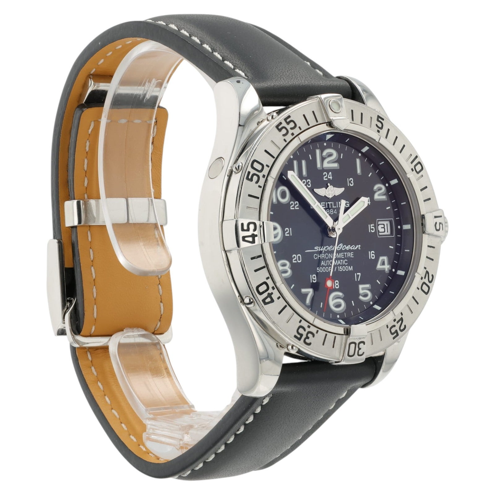 Breitling Superocean Black Dial Stainless Steel 42mm Automatic Mens A17360