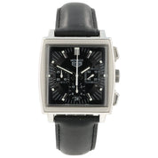 Tag Heuer Monaco Black Dial Stainless Steel 38mm Automatic Mens Watch CS2111