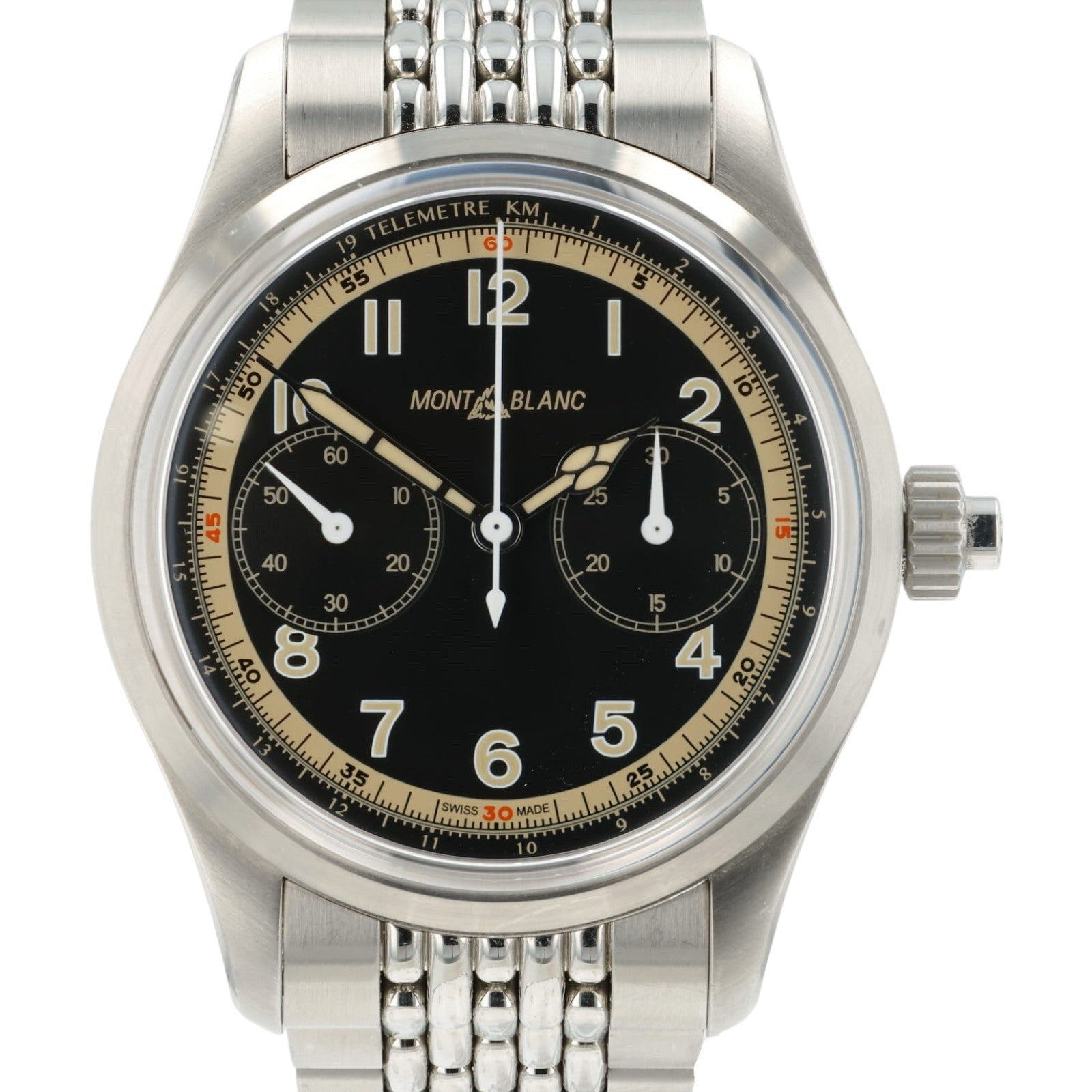 Montblanc 1858 Chrono Black Dial Stainless Steel 42mm Automatic Men’s 125582