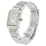 Cartier Tank Franchise Steel Silver Dial 25x20mm Quartz Women’s Watch W51008Q3