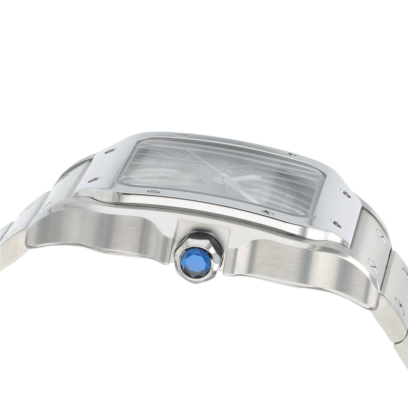 NEW Cartier Santos Dual Time Gray Dial 40mm Automatic Men's Watch WSSA0076