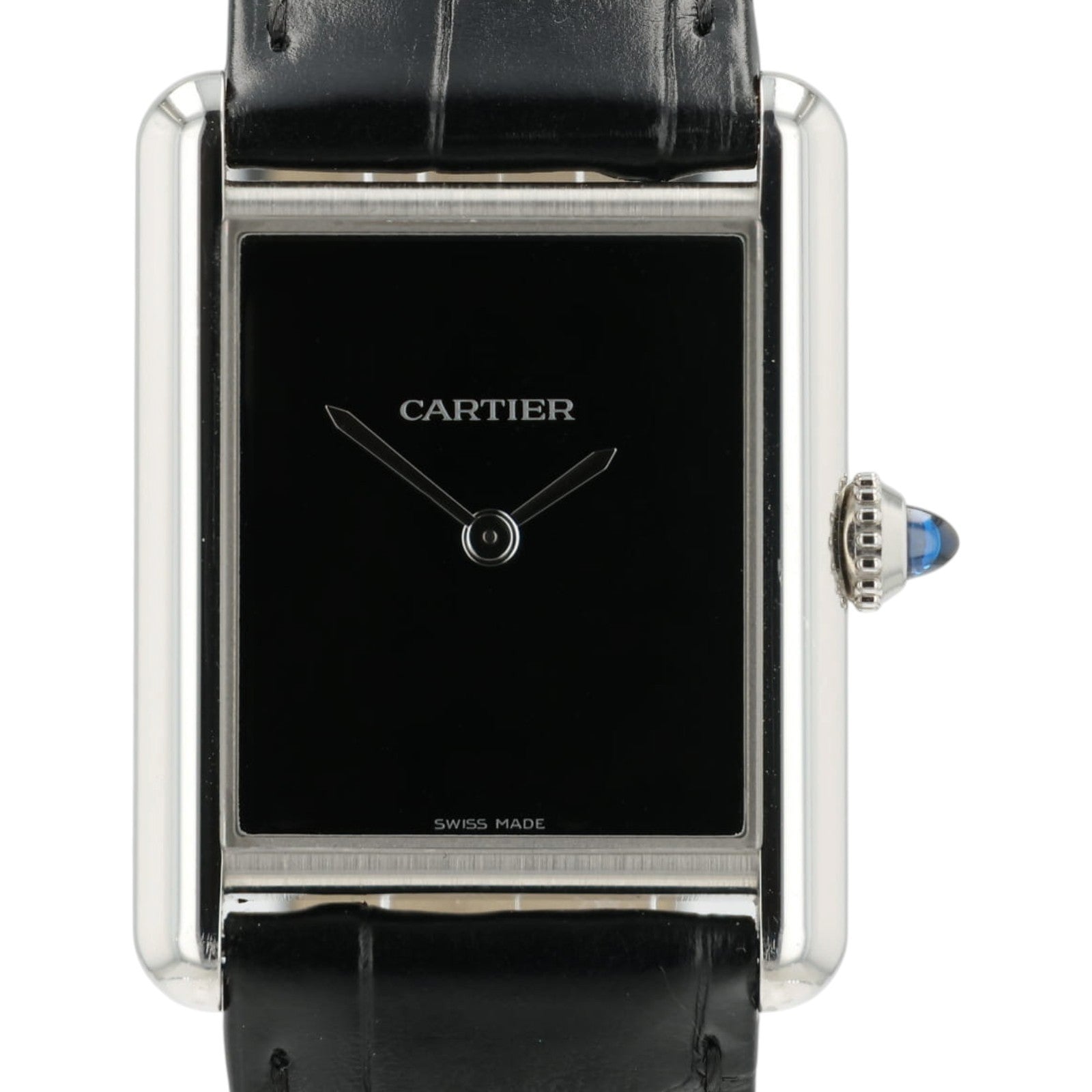 2023 Cartier Tank Must Black Dial Steel 25mm Quartz Unisex Watch WSTA0072