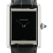 2023 Cartier Tank Must Black Dial Steel 25mm Quartz Unisex Watch WSTA0072