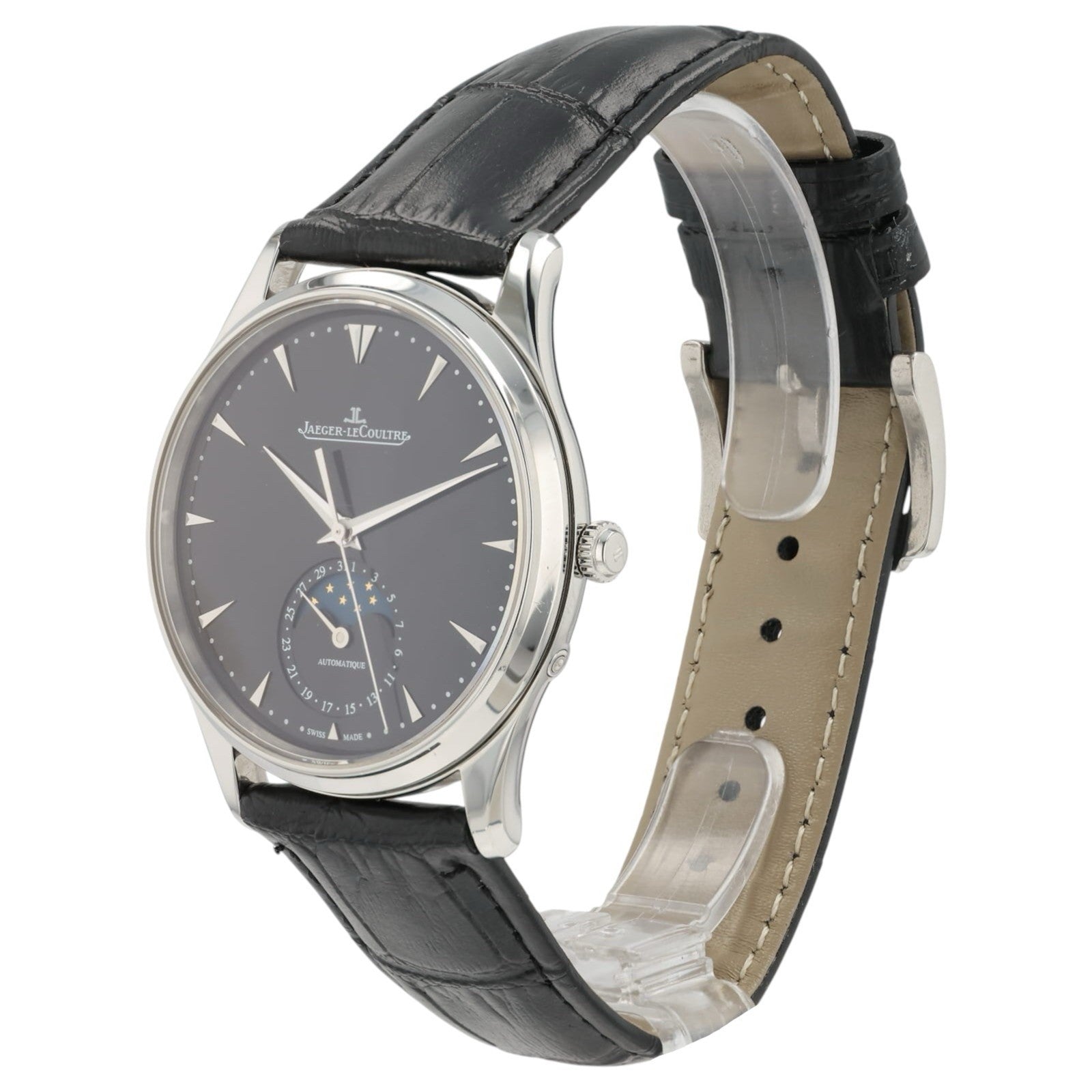 2020s Mint Jaeger LeCoultre Q1368470 Master Ultra Thin Moon 39mm Steel Watch