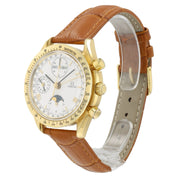 Omega Speedmaster Moonphase White Dial 18k Yellow Gold 39mm Auto Men’s Watch