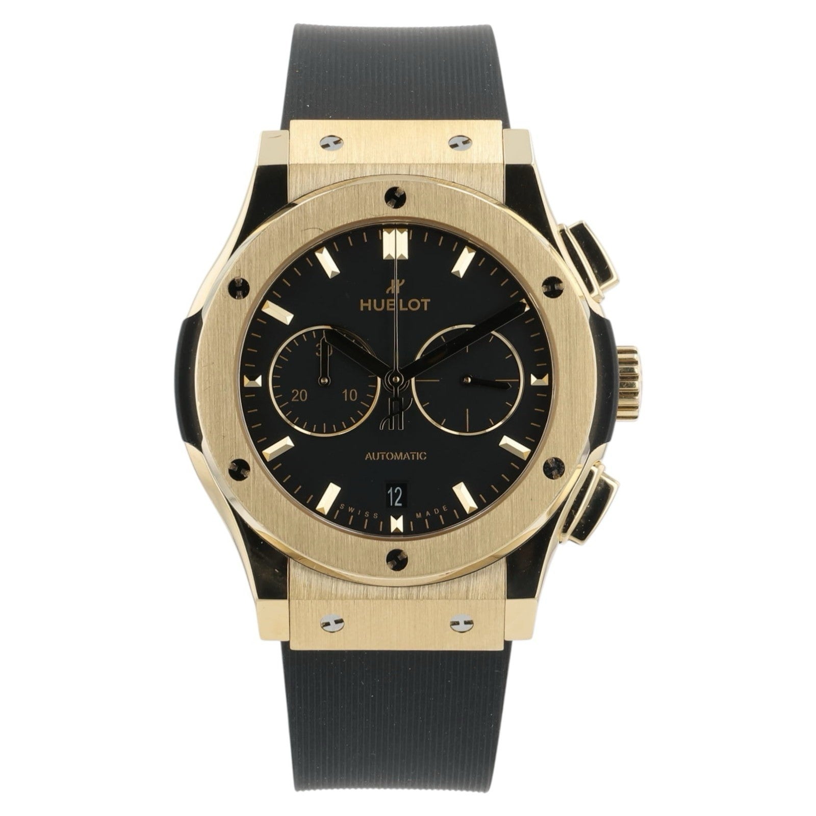 Hublot Classic Fusion Chronograph Black Dial 18k Yellow Gold 42mm 541.VX.1130.RX