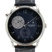 Hermes Slim GMT Hodinkee Blue Dial Stainless Steel 39.5mm Automatic Men’s Watch