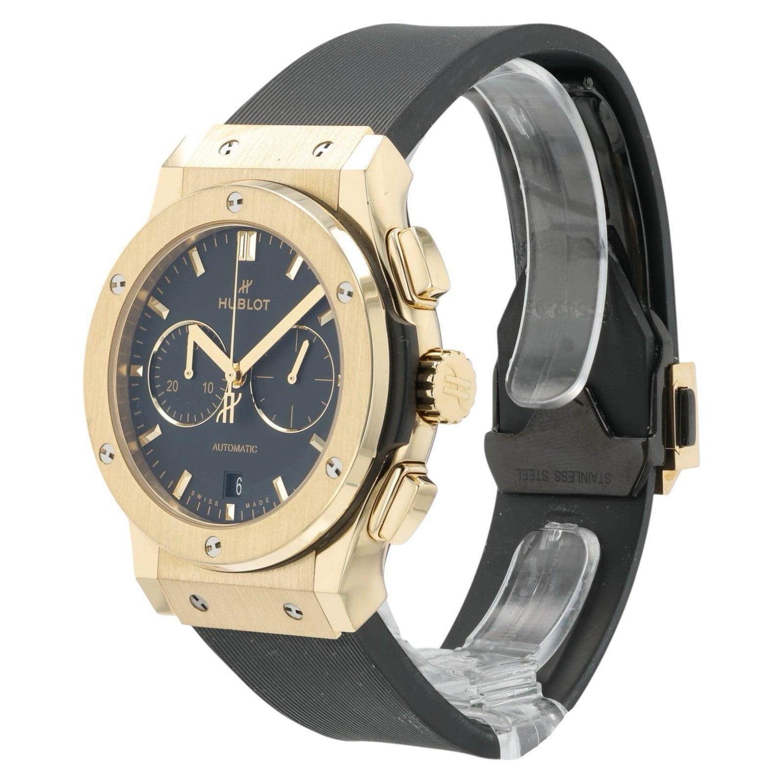 Hublot Classic Fusion Black Dial 18k Yellow Gold 42mm Auto Watch 541.VX.1130.RX