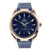Omega Seamaster 18k Rose Gold Blue Dial 41mm Automatic Watch 220.52.41.21.001