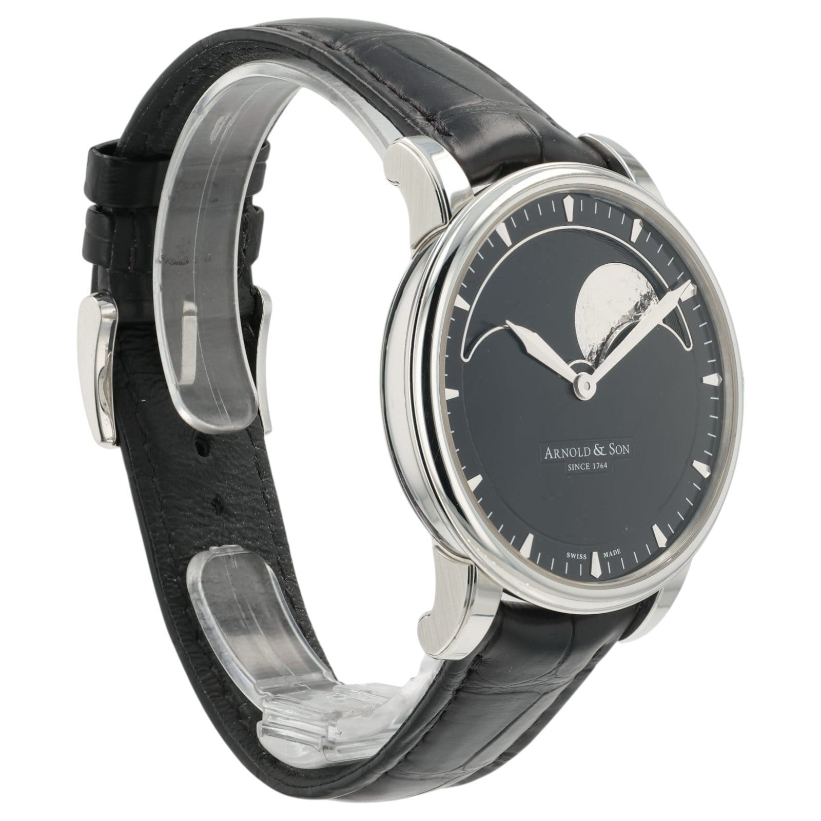 Arnold & Son Perpetual Moon Black Dial Steel 42mm Manual Mens 21.1.1.01.041