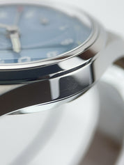 Oris Big Crown Stainless Steel Blue Dial 38mm Manual Wind Mens Watch 7786