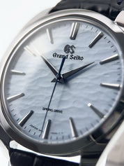 Grand Seiko Spring Drive Steel Ice Blue Dial 38.5mm Manual Wind Watch SBGY007G