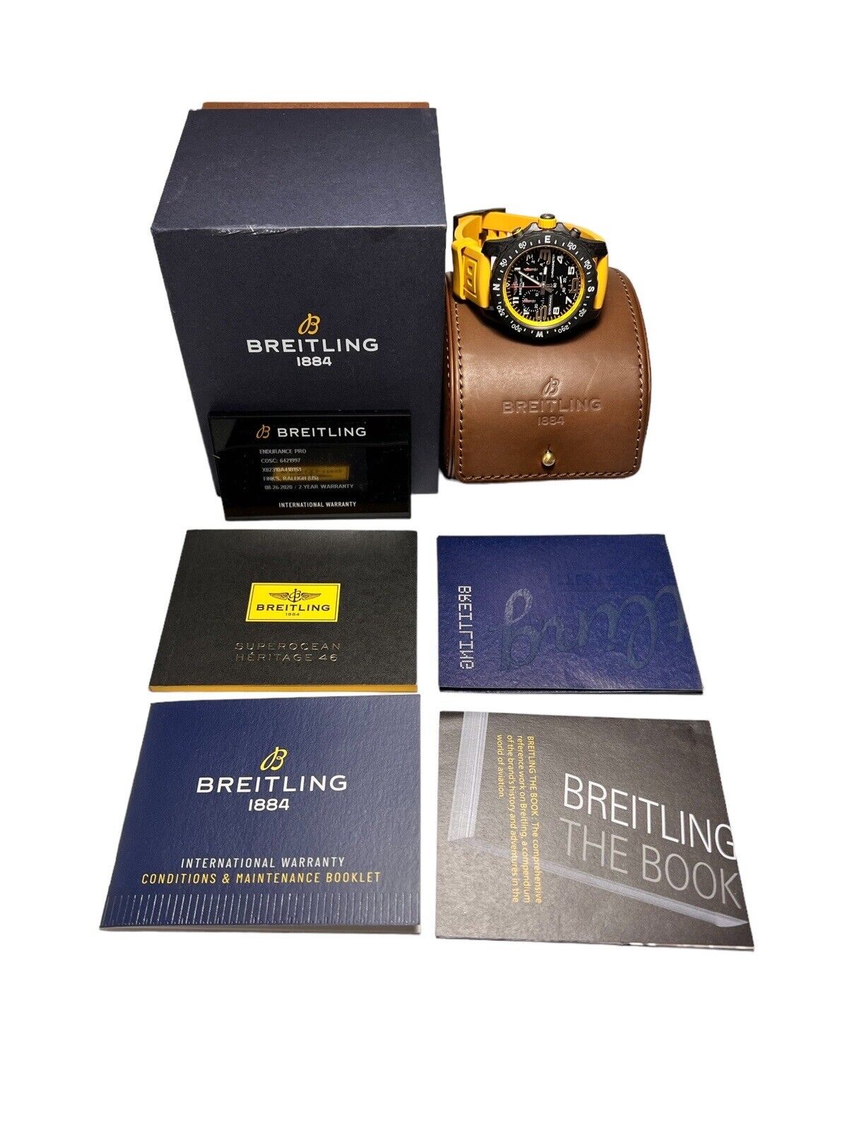 Breitling Endurance Pro Yellow Quartz  Movement 44mm Men's Watch X82310 - B&P