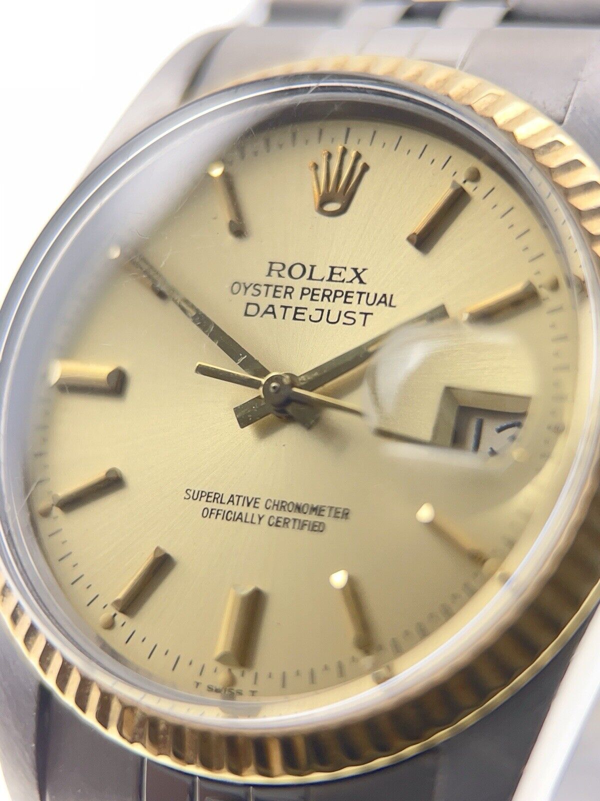 Rolex Datejust 36 Steel & Gold 36mm Automatic Men’s Watch 16013 W/ Papers