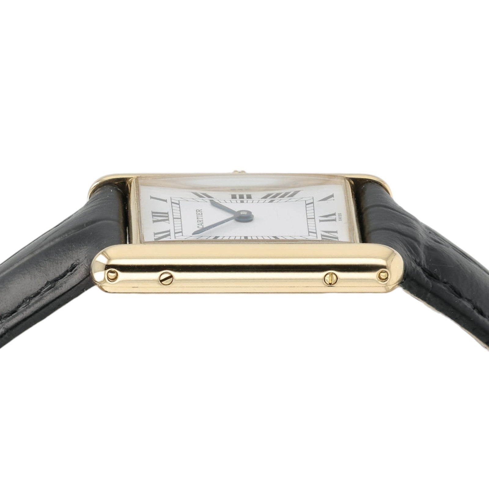 Cartier Tank Louis White Dial 18K Yellow Gold 23mm Quartz Unisex Watch 81052