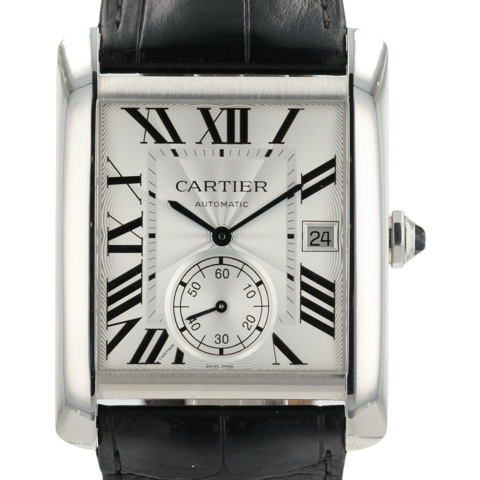 Cartier Tank MC Large Model 34mm Silver Dial Automatic Steel W5330003 3589