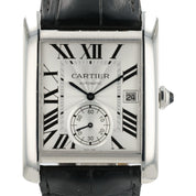 Cartier Tank MC Large Model 34mm Silver Dial Automatic Steel W5330003 3589