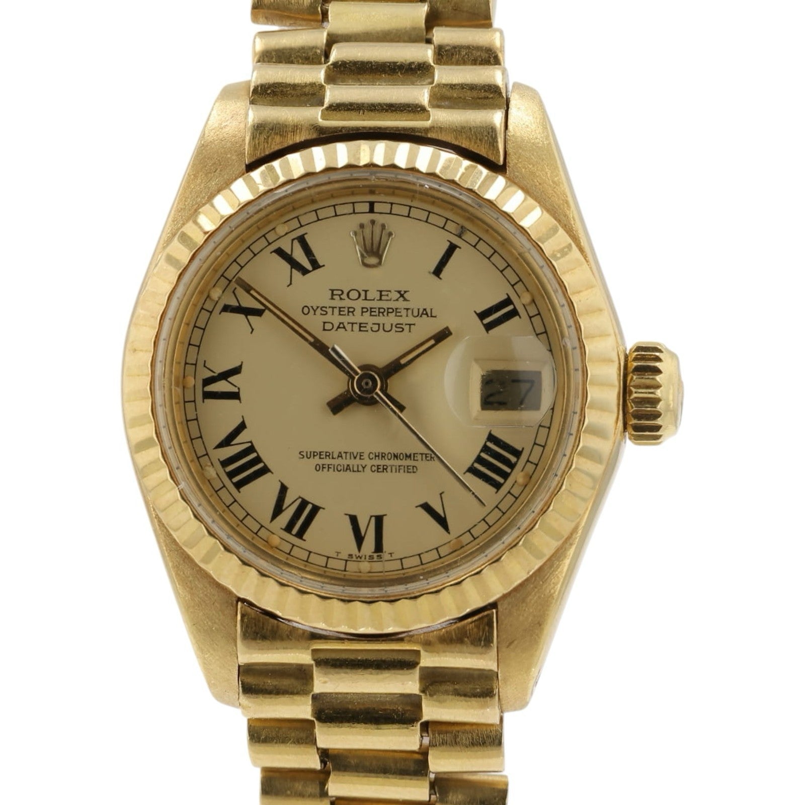 Rolex Ladies Datejust Buckley Dial 18k Yellow Gold  26mm Automatic Womens 6917