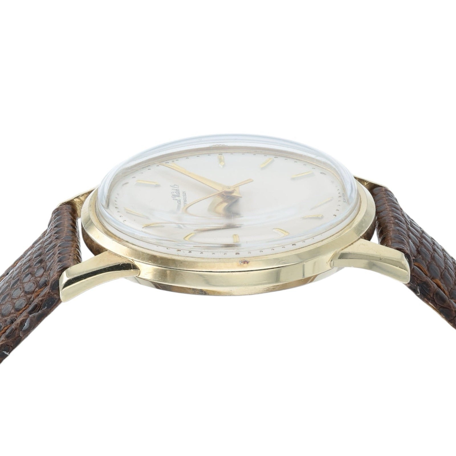 IWC Silver Dial 14k Gold 33mm Manual Wind Movement Men’s Watch C89