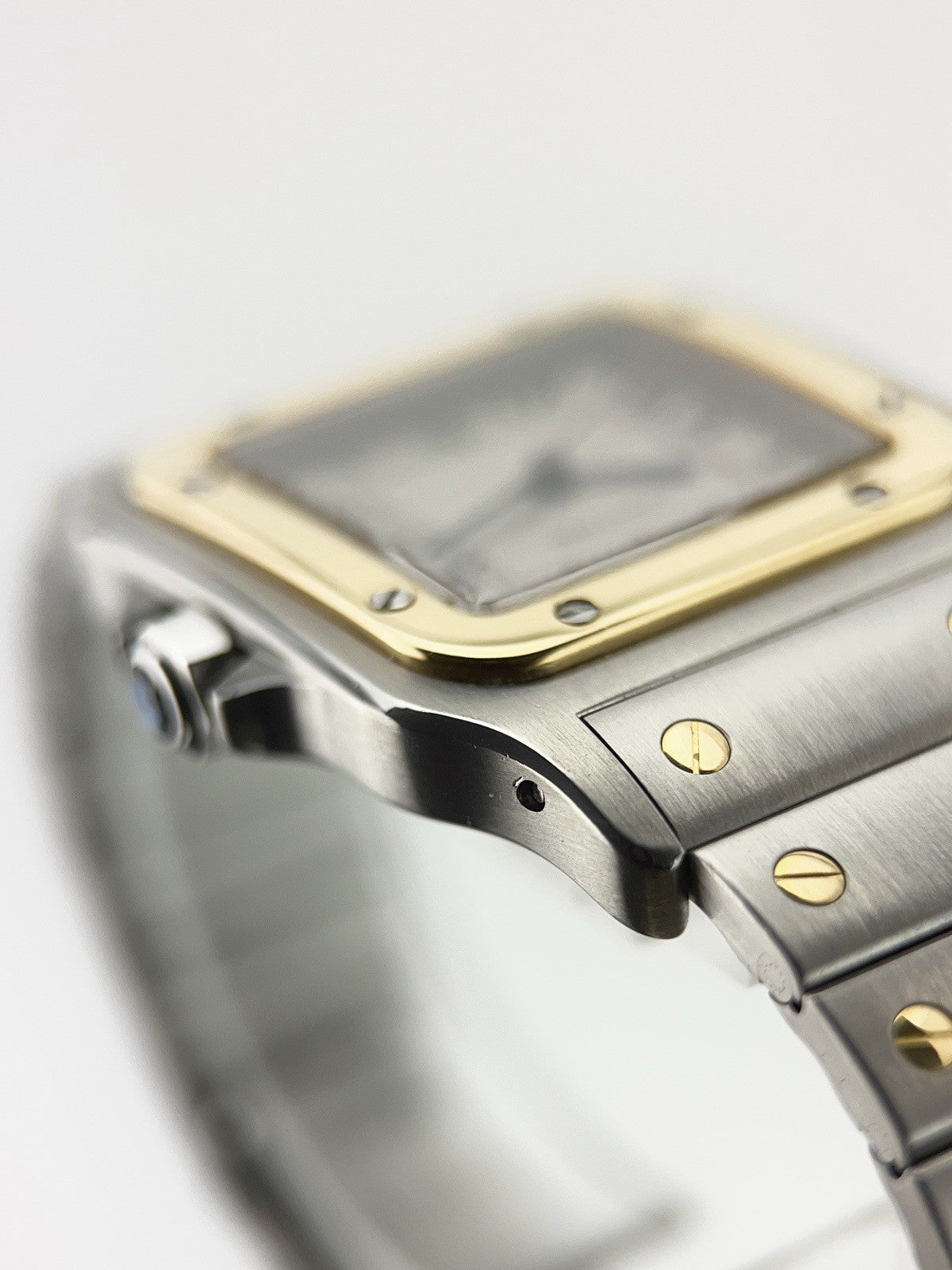 Cartier Santos Galbee Gold & Steel Off White Dial Quartz Unisex Watch 187901