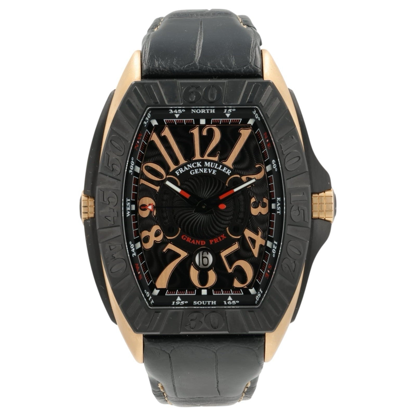Franck Muller Grand Prix Black Dial 18K Rose Gold 49mm Automatic Watch 900SCGP