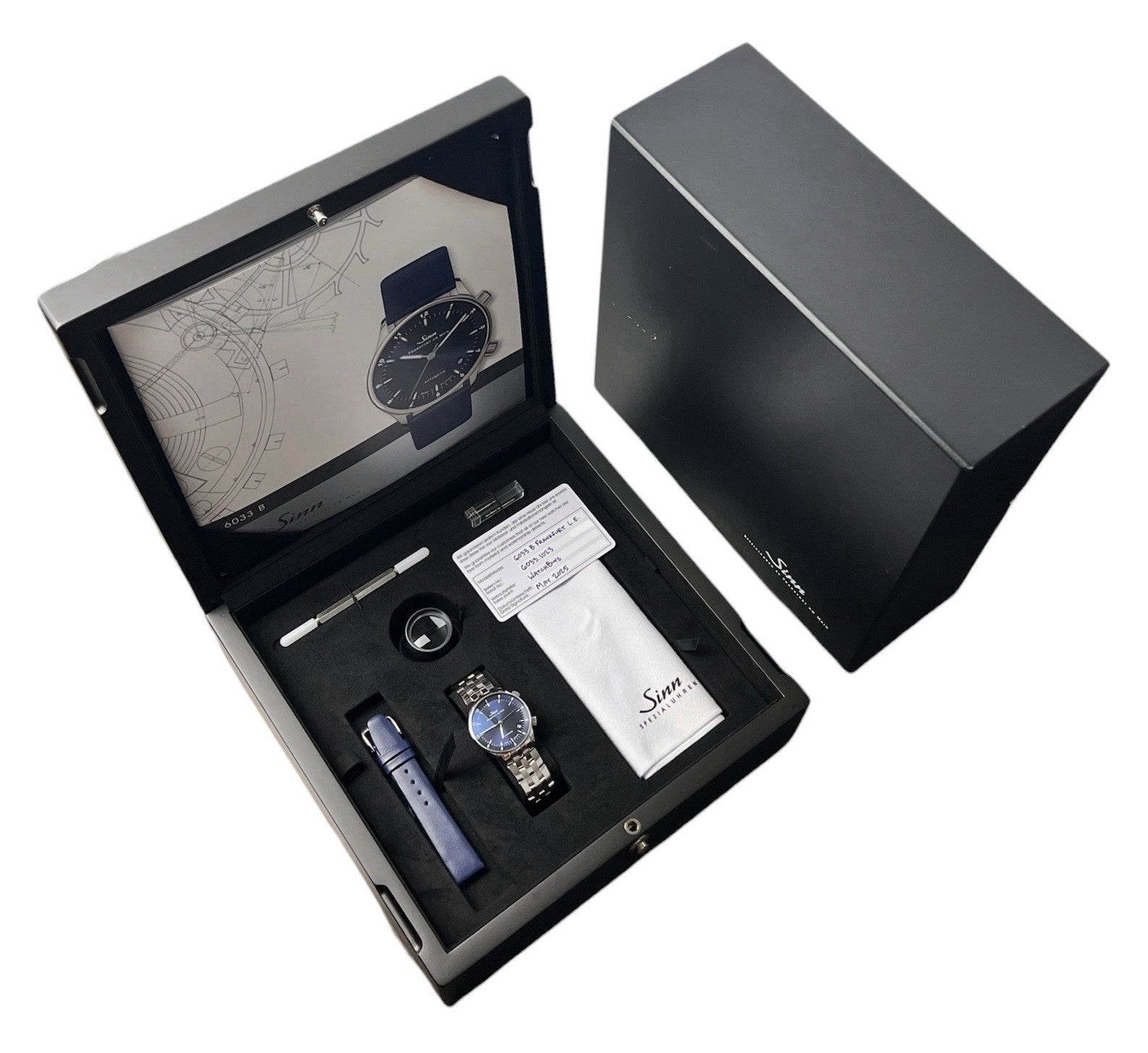 Sinn B Frankfurt Blue Dial Stainless Steel 34mm Automatic Men’s Watch 6033
