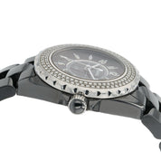 Chanel J12 Ceramic Black Dial 33mm Quartz Women's Factory Diamond Watch H0949