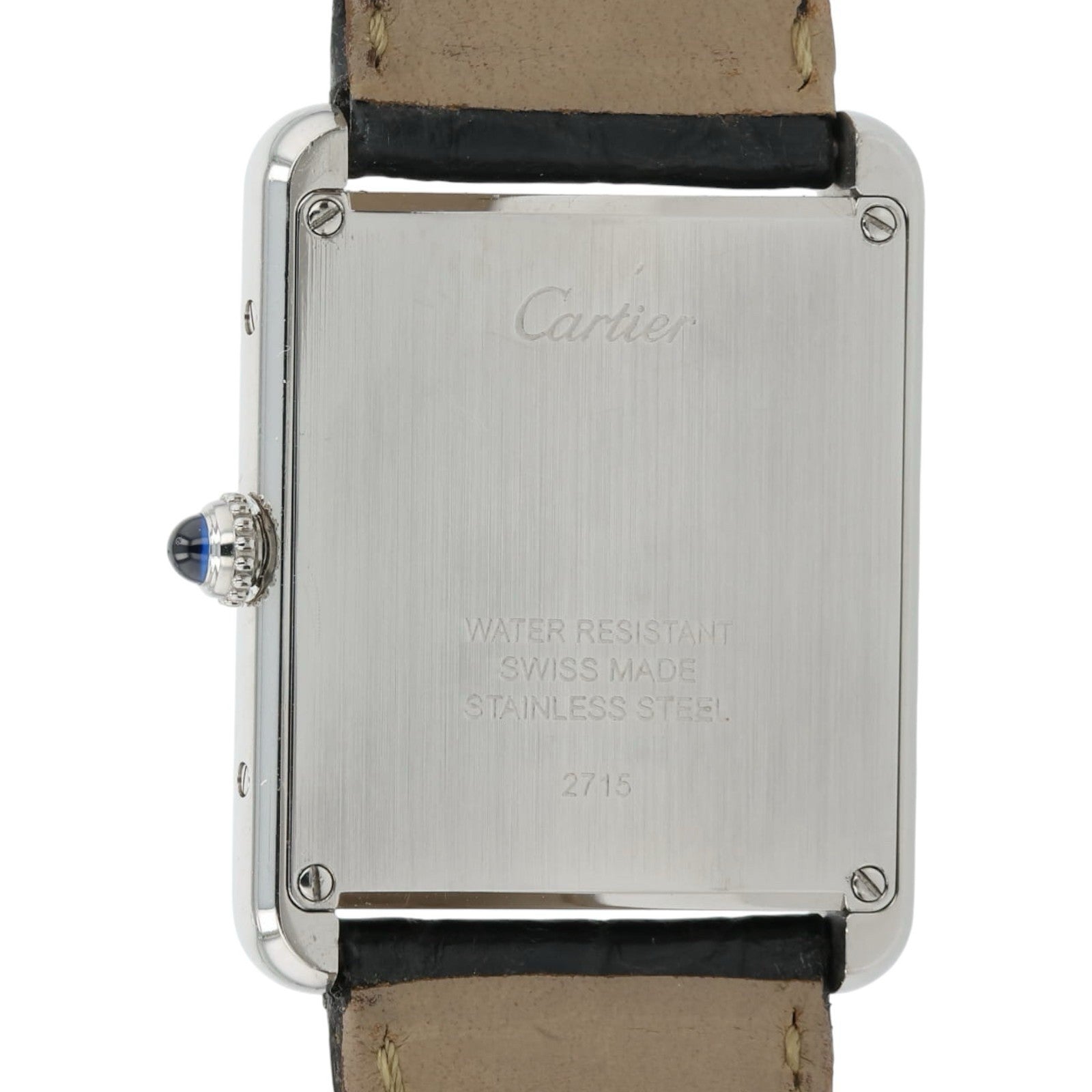 Cartier Tank Solo Silver Dial Stainless Steel 27mm Quartz Men’s Watch 2715