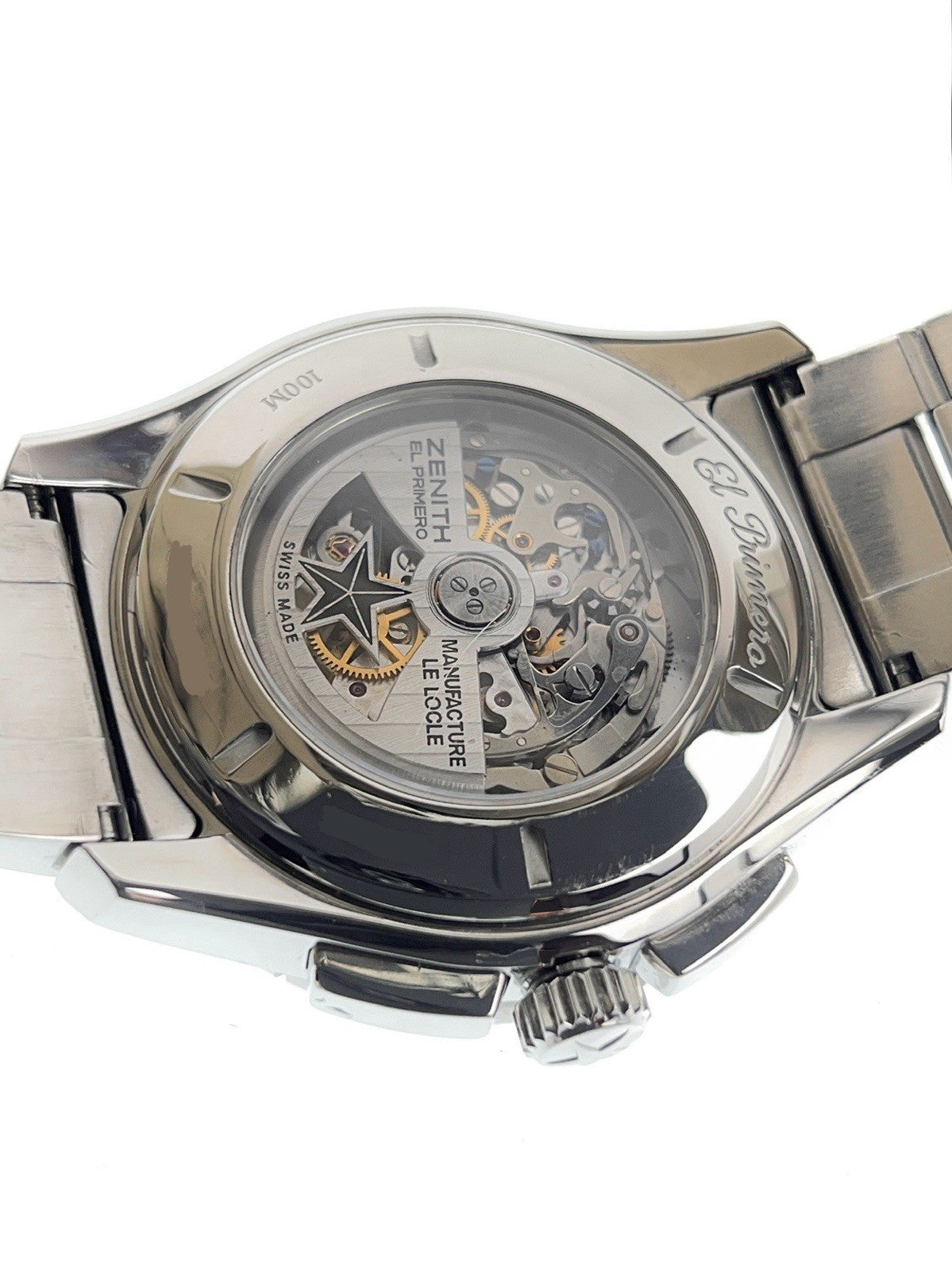Zenith El Primero Chrono Steel Black Dial 45.5mm Automatic Mens Watch 03.2060.45