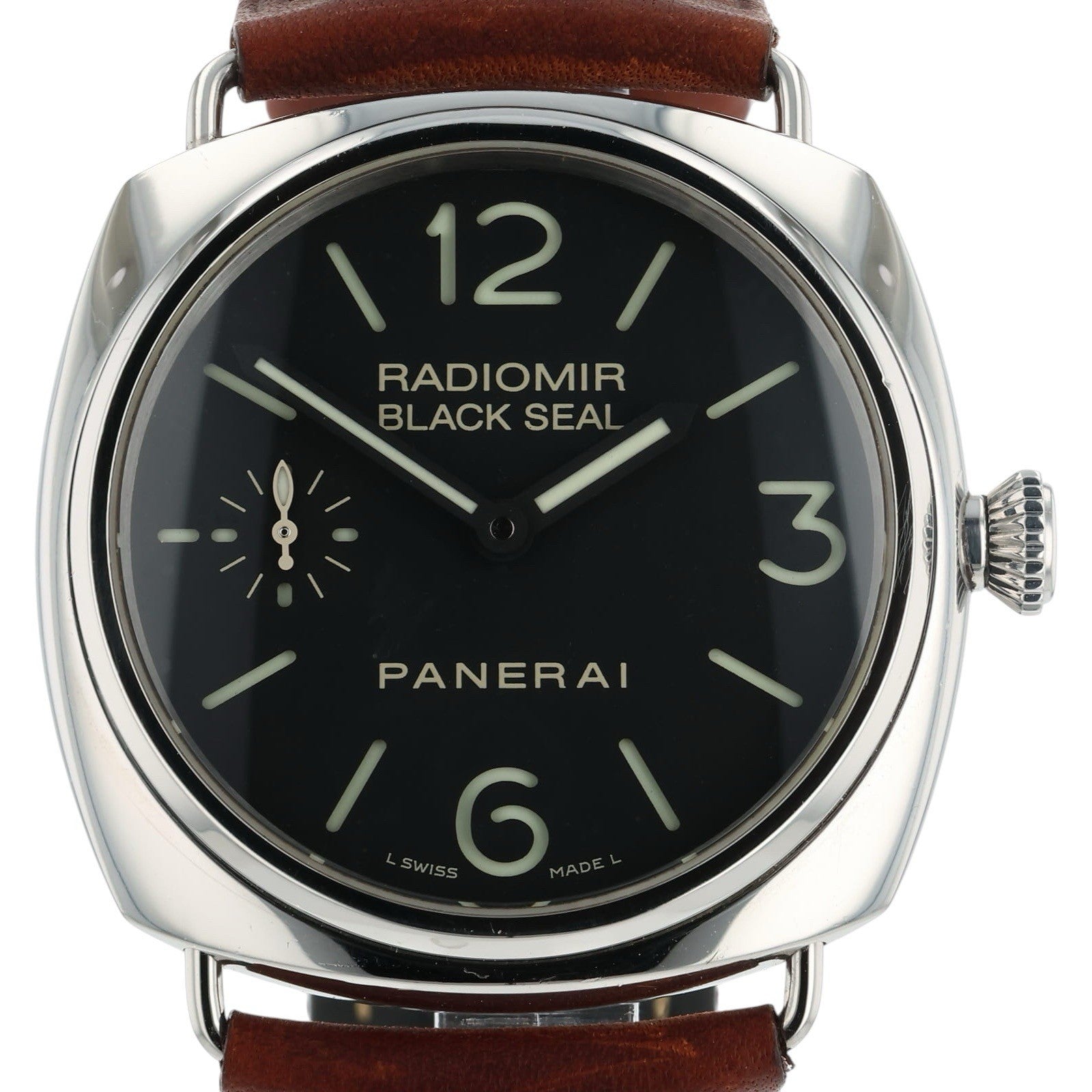 Panerai Radiomir Black Seal Steel Black Dial 45mm Manual Wind Mens PAM00183