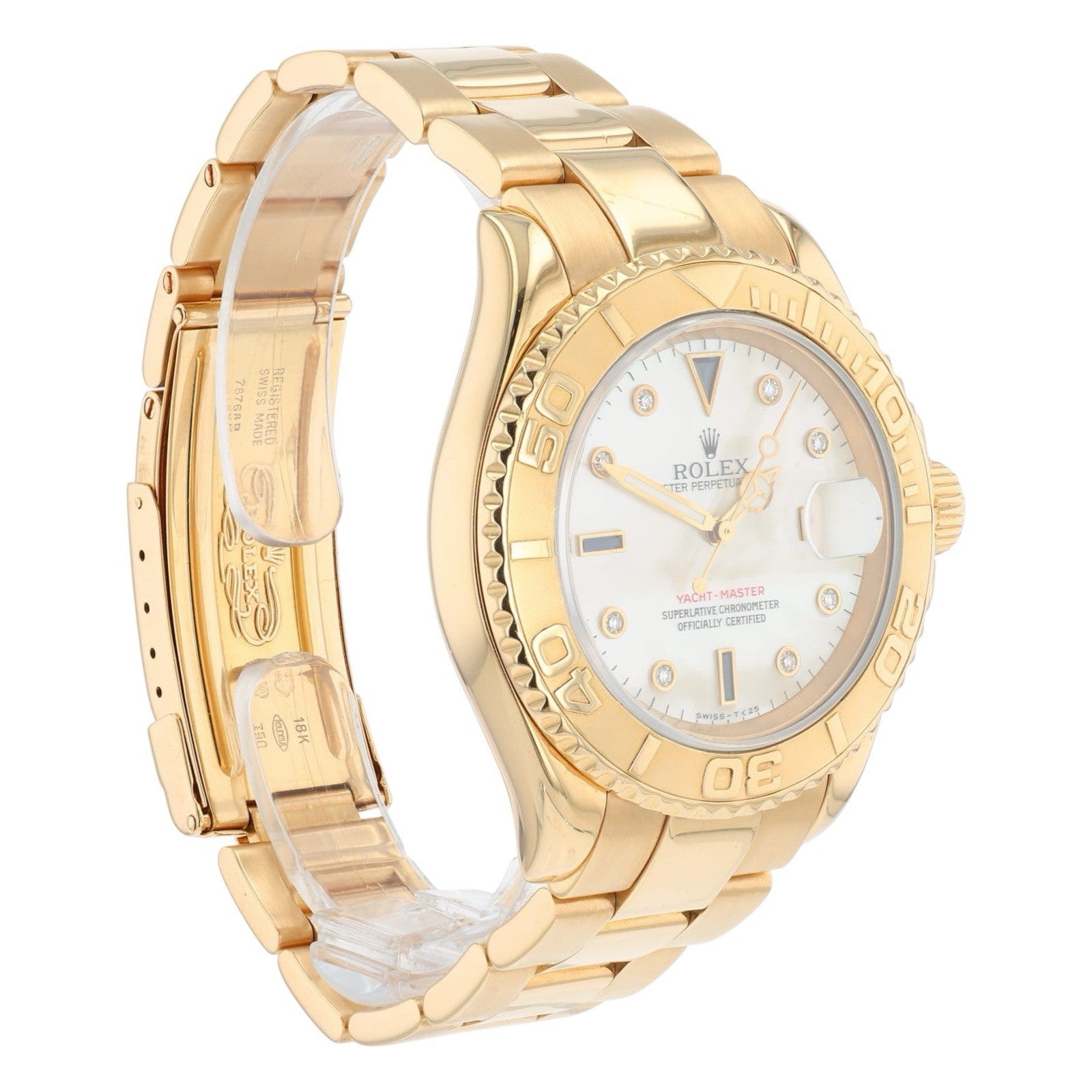 Rolex Yacht-Master 18k Yellow Gold MOP Dial 40mm Automatic Mens Watch 16628