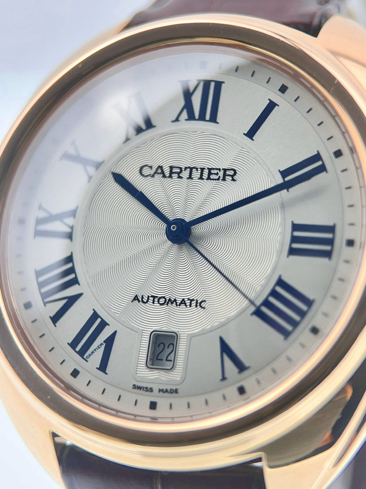 Cartier Cle De Cartier 18k Rose Gold Silver Dial 40mm Automatic Men’s WGCL0004