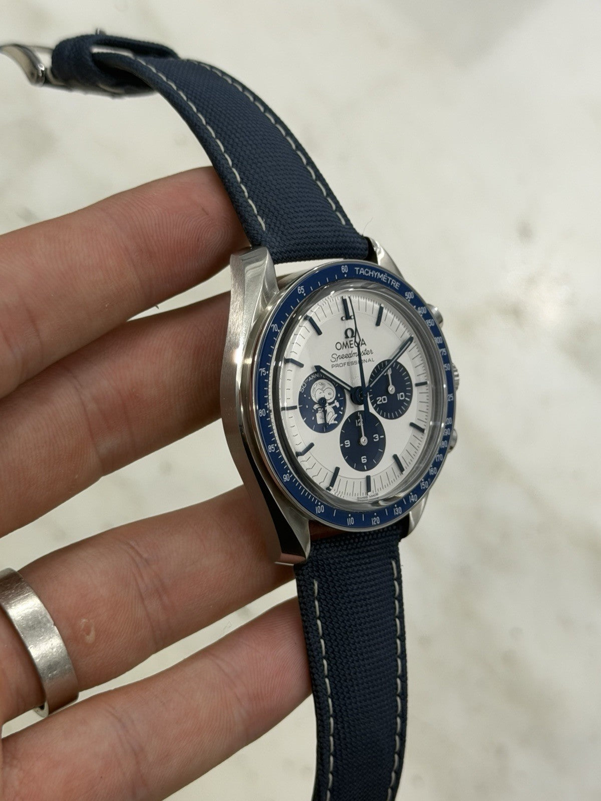 Omega Speedmaster Snoopy Steel Blue 42mm Manual Men's Watch 310.32.42.50.02.001
