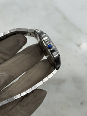 Cartier Santos Stainless Steel Green Dial 35mm Automatic Mens Watch WSSA0061