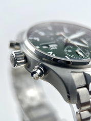 NEW 2022 IWC Pilots  Stainless Steel Automatic 41mm Green Watch IW388104 B/P