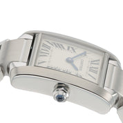 Cartier Tank Franchise Steel Silver Dial 25x20mm Quartz Women’s Watch W51008Q3