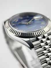 Rolex Datejust 41mm Stainless Steel Jubilee 18k Gold Fluted Blue Dial 126334