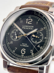 Panerai Luminor 1950 3 Days Chrono Flyback Steel Black Dial 44mm Auto PAM00653