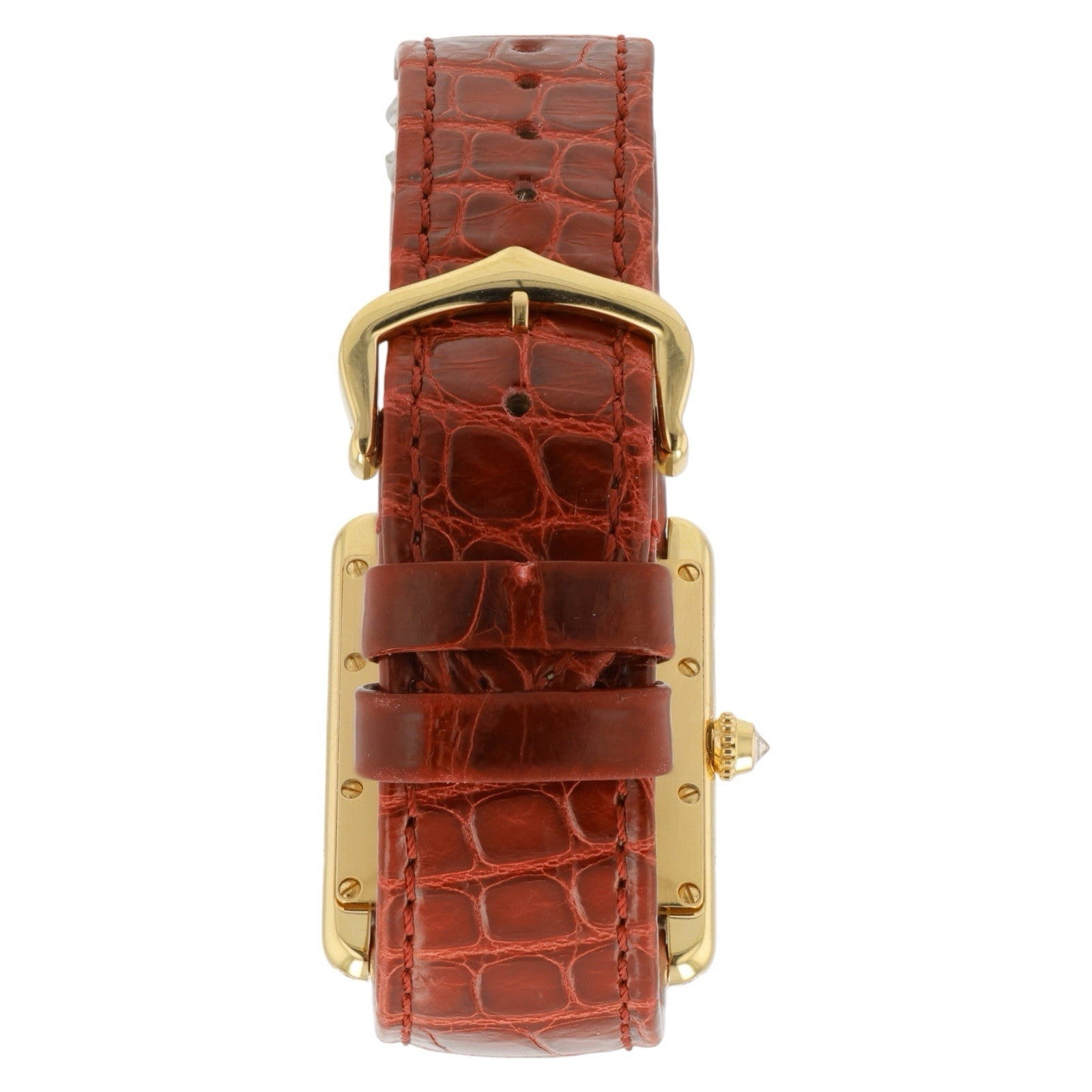 Cartier Tank Louis 18k Rose Gold Silver Dial 33x25mm Manual Wind Watch WJTA0038