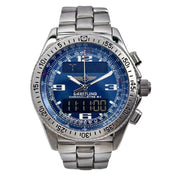 Breitling Mens Chronograph B-1 Blue Dial 42mm Analog Digital Quartz Watch A78362