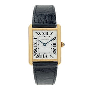 Cartier Tank Solo 18k Gold 3167 27.5mm Quartz Unisex Watch Roman Numerals