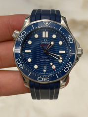 Omega Seamaster Wave 300m Blue Ceramic Men's Watch 210.32.32.42.20.03.001