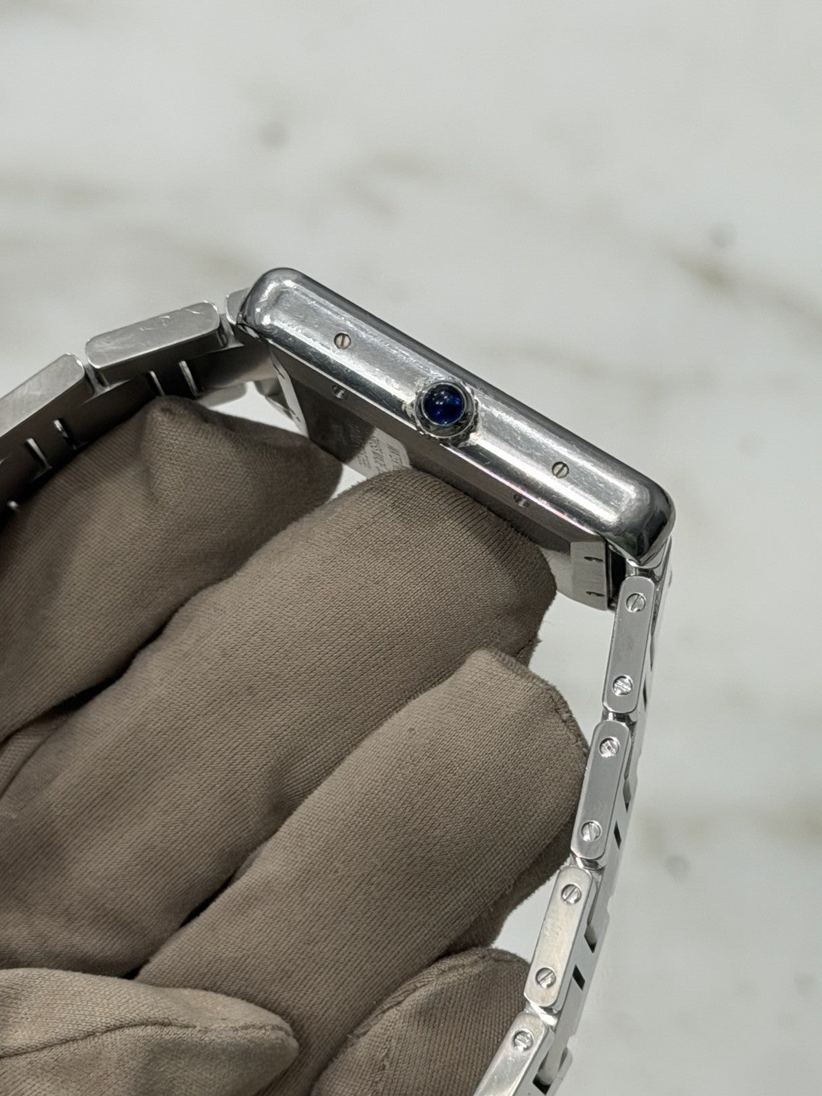 Cartier Tank Solo Date XL Stainless Steel 31mm Automatic Men's Watch 3515