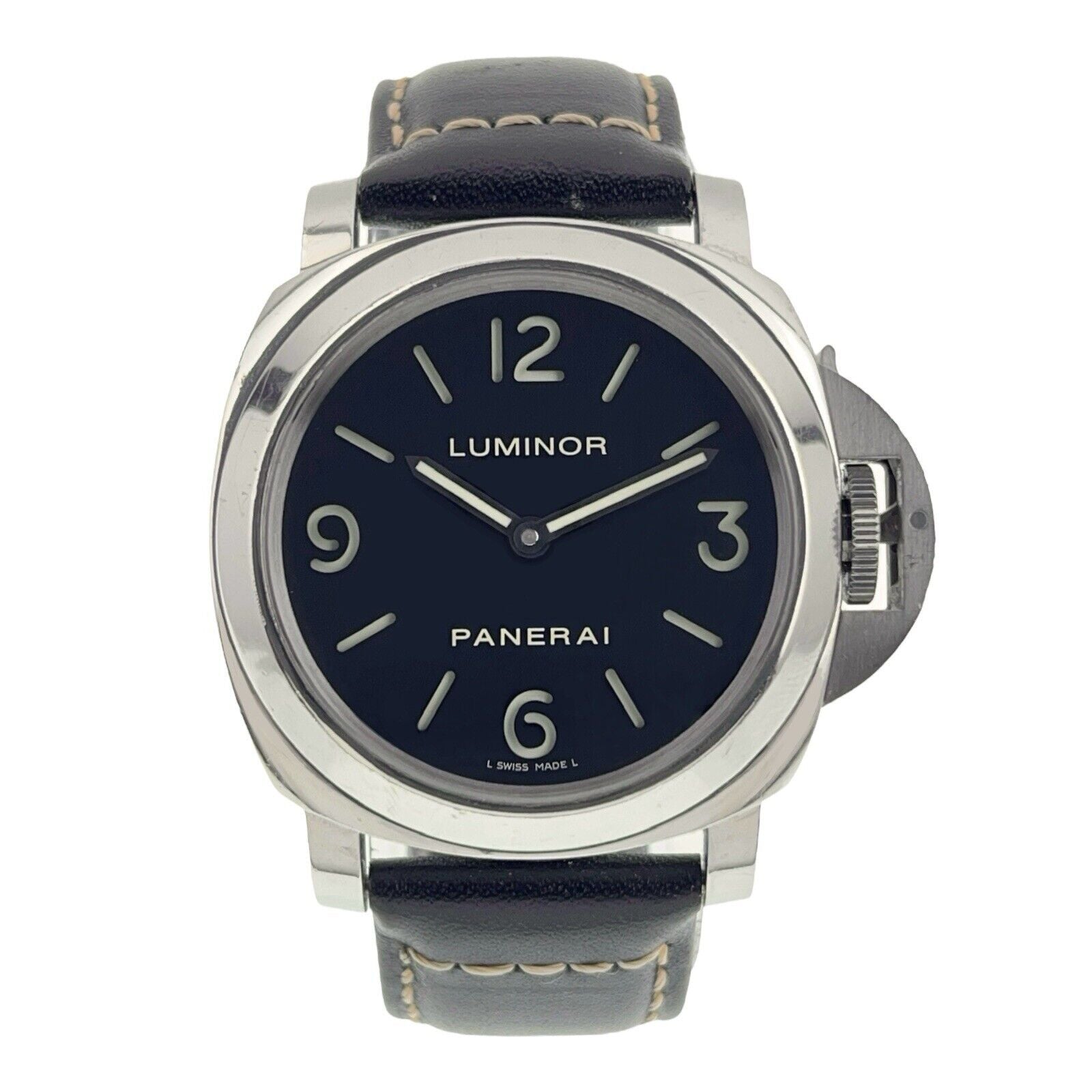 Panerai Luminor Base Stainless Steel Black Dial 44mm Manual Men’s Watch PAM00112