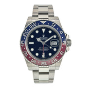 Rolex GMT Pepsi 18k White Gold Black Dial 40mm Automatic Men's Watch 116719BLRO